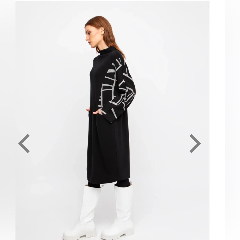 NWT OZAI N KU NOCTURNE MID DRESS, PIANO Black Size Small $254 - Picture 2 of 14